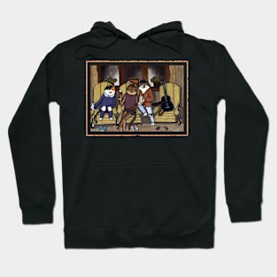 Cats on patio Hoodie